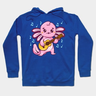 Axolotl Guitar Player Musician Guitarist Hoodie